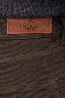 RRP €125 HACKETT Corduroy Trousers Size 36R Garment Dye Zip Fly Logo Patch gallery photo number 7
