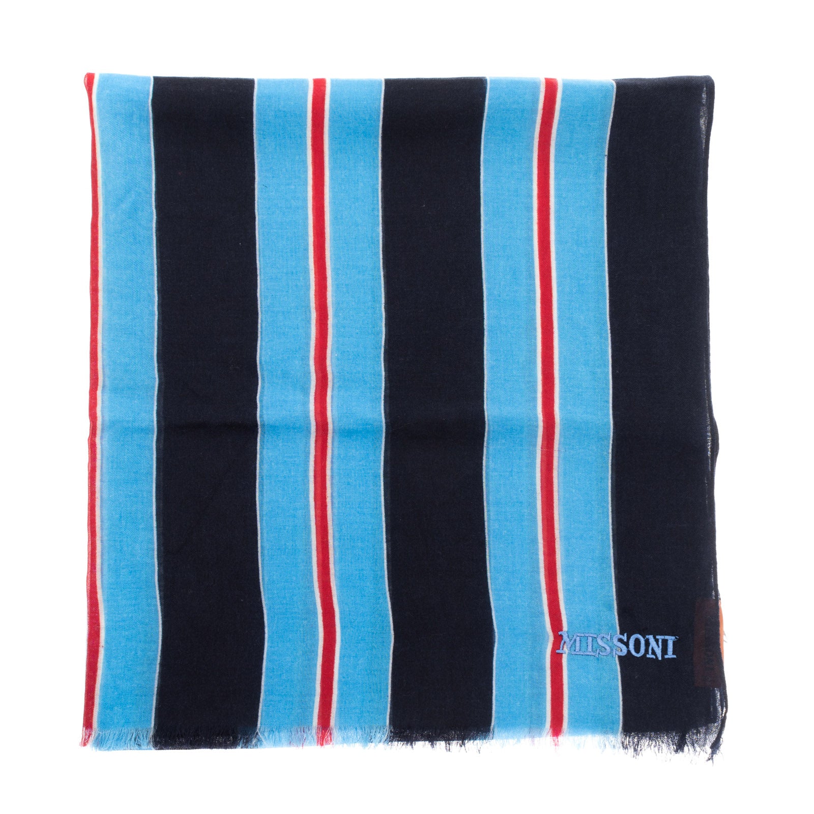 RRP €360 MISSONI 100% Wool Shawl / Wrap Scarf Large Striped Made in Italy gallery main photo