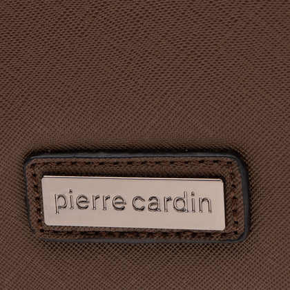 PIERRE CARDIN Tote Bag Large PVC Leather Saffiano Panel Two Handles Zip Closure gallery photo number 5