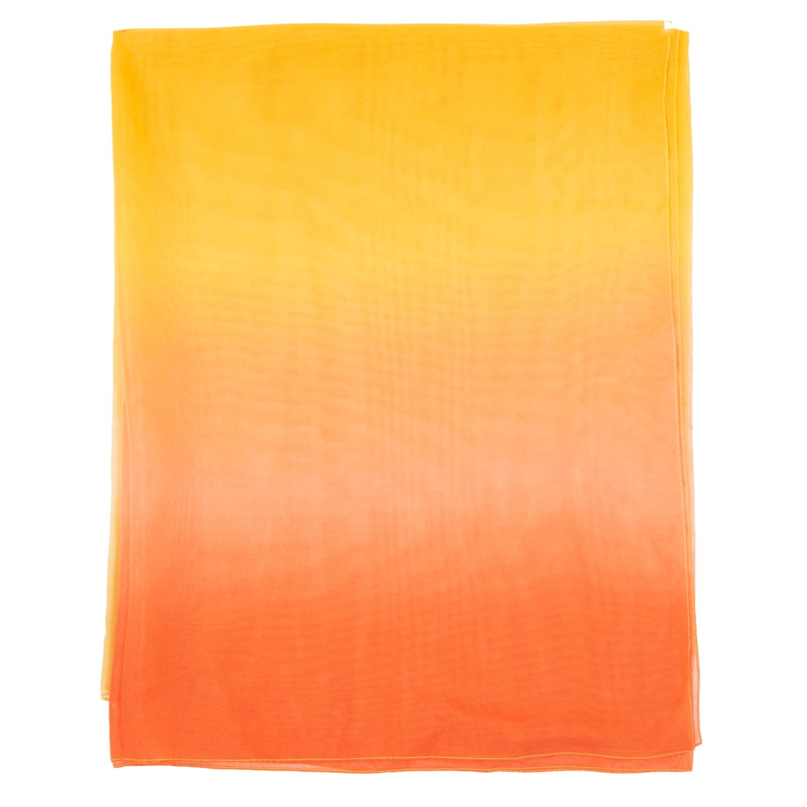 GEORGE J. LOVE Crepe Rectangle Scarf See Through Ombre Effect Made in Italy gallery main photo