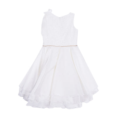 RRP €240 MISS LEOD Communion Dress Size 14Y Rhinestones Bow Zipped Back gallery photo number 2