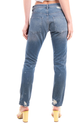 RRP €135 OAK Jeans Size 24 Ripped Style Garment Dye Button Fly Made in USA gallery photo number 4