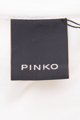 PINKO T-Shirt Top Size L Embroidered Logo Short Sleeve Round Neck gallery photo number 6