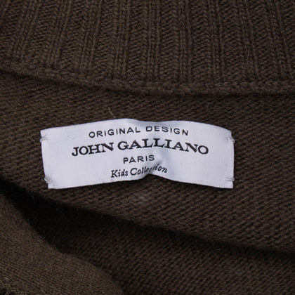 RRP€160 JOHN GALLIANO Cardigan Size 8Y Angora & Wool Blend Patches Shoulder gallery photo number 6