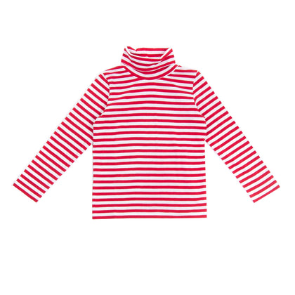 STELLA JEAN Jersey Top Size 4Y Striped Long Sleeve Polo Neck Made in Italy gallery photo number 1