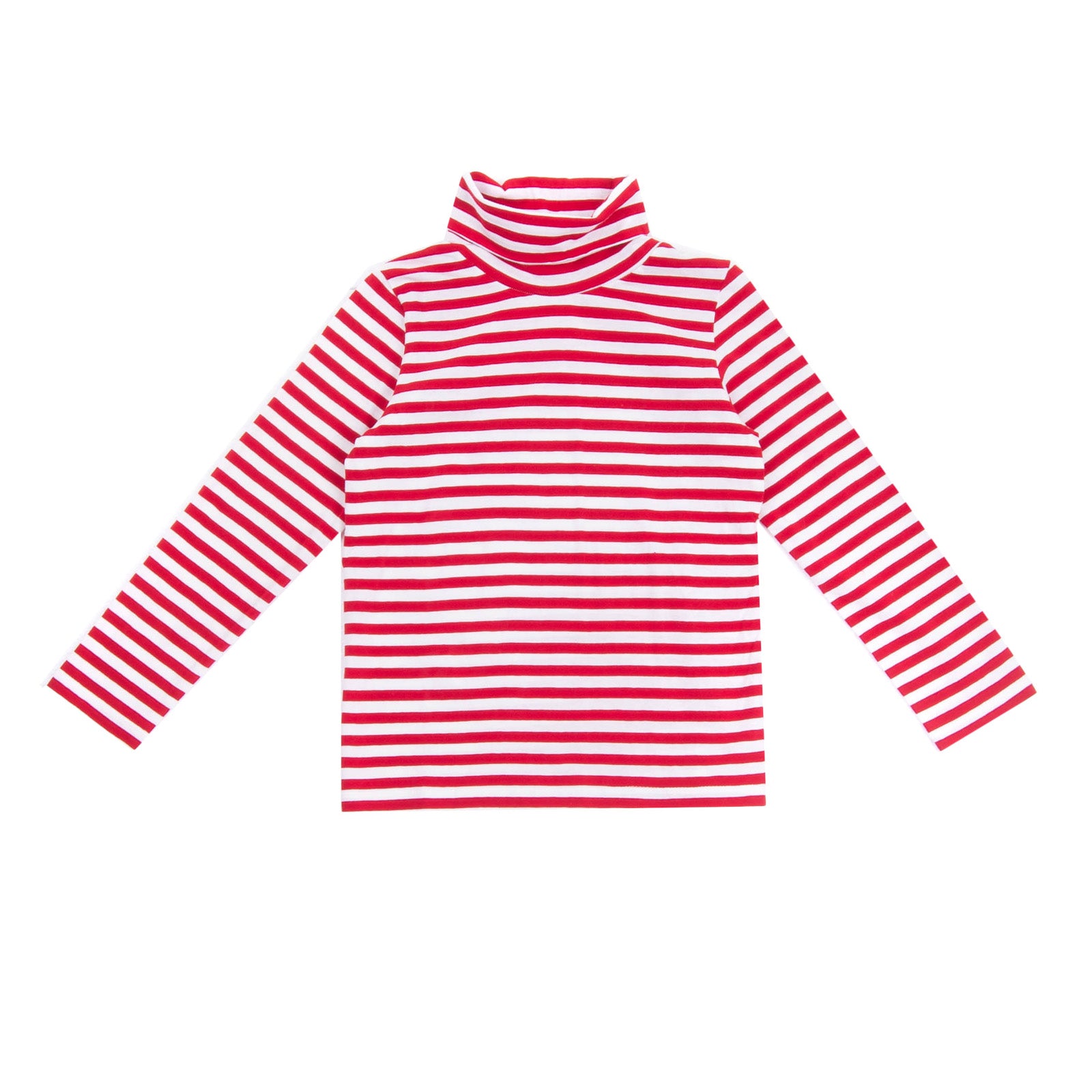 STELLA JEAN Jersey Top Size 4Y Striped Long Sleeve Polo Neck Made in Italy gallery main photo