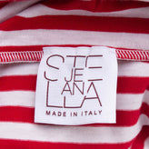 STELLA JEAN Jersey Top Size 4Y Striped Long Sleeve Polo Neck Made in Italy gallery photo number 4