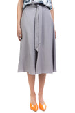 RRP €160 IRIS & INK Flare Skirt Size 12 Linen Blend Gathered Tie Waist gallery photo number 3