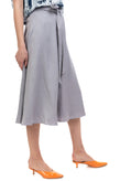 RRP €160 IRIS & INK Flare Skirt Size 12 Linen Blend Gathered Tie Waist gallery photo number 4