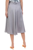RRP €160 IRIS & INK Flare Skirt Size 12 Linen Blend Gathered Tie Waist gallery photo number 5