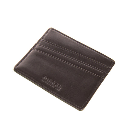 DIESEL 'STAINLESS MATT' JOHNAS I Leather Mini Wallet Card Case Saffiano Front gallery photo number 2