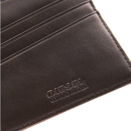 DIESEL 'STAINLESS MATT' JOHNAS I Leather Mini Wallet Card Case Saffiano Front gallery photo number 4