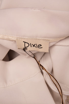 DIXIE Tailored Trousers Size M Stretch Pleated Side Stripes Made in Italy gallery photo number 5