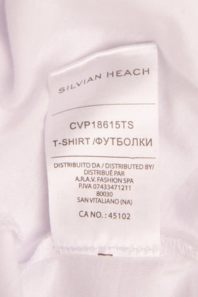 SILVIAN HEACH T-Shirt Top Size M Coated Front Short Sleeve Boat Neck gallery photo number 7