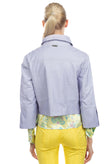CAFENOIR Biker Jacket Size M PU Leather Garment Dye 3/4 Sleeve Full Zip Collared gallery photo number 4