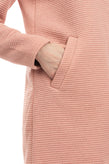 ONLY Coat Size M Light Pink Fully Lined Textured Popper Front Round Neck gallery photo number 6