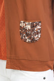 RRP €155 OLTRE Brown Cardigan Size M Embellished Sequins Open Front Round Neck gallery photo number 6