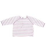 DE CAVANA Sweatshirt Size 24M Lame Effect Striped Raw Edge Keyhole Made in Italy gallery photo number 1
