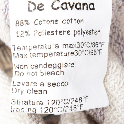 DE CAVANA Sweatshirt Size 24M Lame Effect Striped Raw Edge Keyhole Made in Italy gallery photo number 5