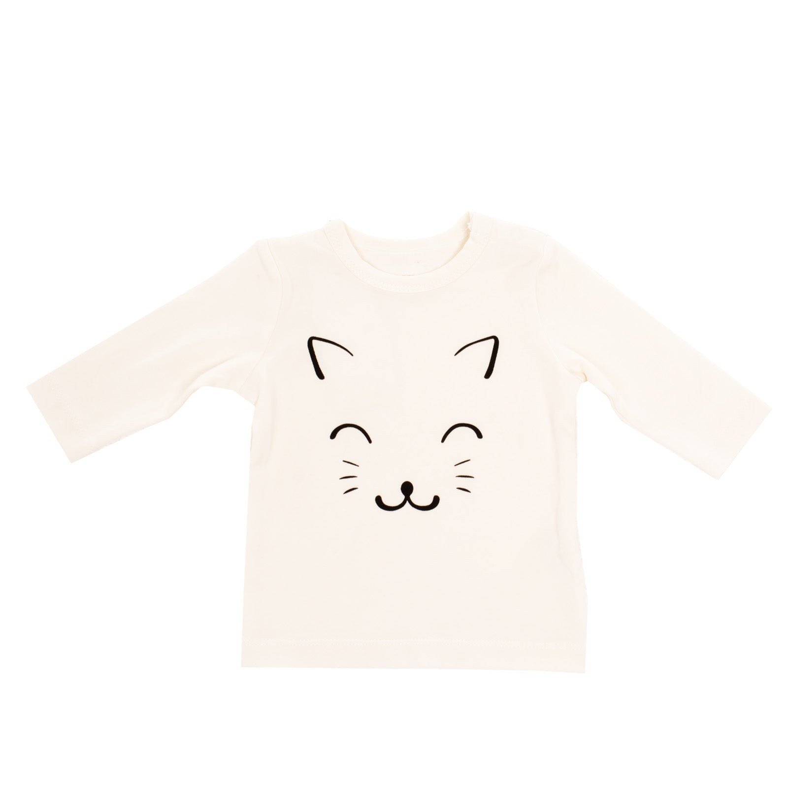 NAME IT T-Shirt Top Size 0-1M / 50CM Kitty Face Print Front Crew Neck gallery main photo