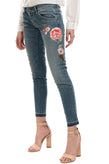RRP €210 ATOS LOMBARDINI Jeans Size 26 Stretch Distressed Style Faded Floral gallery photo number 3