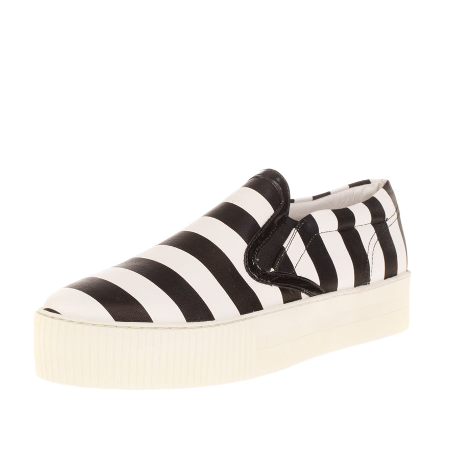 CULT Sneakers EU 40 UK 6.5 US 9 Two Tone Striped Flatform Sole Low Top Round Toe gallery main photo