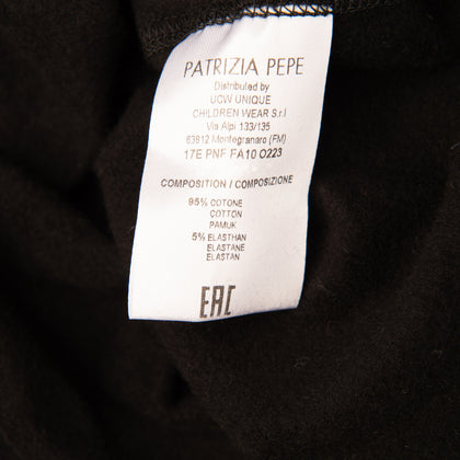 PATRIZIA PEPE Sweat Tunic Top Size 12M Distressed Coated Front gallery photo number 6