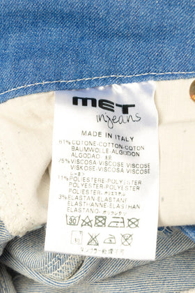 MET Jeans Size 29 Stretch Ripped Faded Patched Inside Embroidered Made in Italy gallery photo number 6