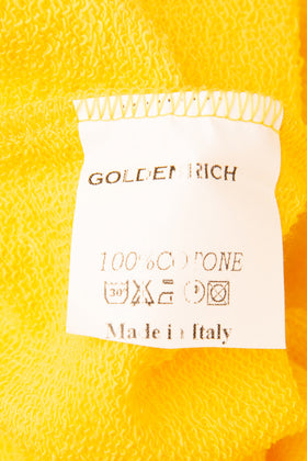 GOLDEN RICH Sweatshirt Size S Cracked Effect Coated Pocket Made in Italy gallery photo number 7