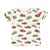 NAME IT T-Shirt Top Size 9-12M / 80CM Printed 'Cars' Turn Up Cuffs Short Sleeve gallery photo number 1