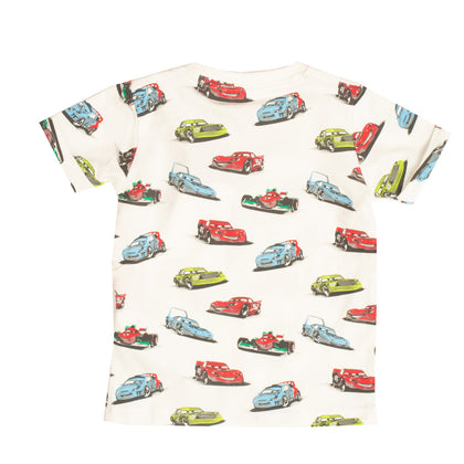 NAME IT T-Shirt Top Size 9-12M / 80CM Printed 'Cars' Turn Up Cuffs Short Sleeve gallery photo number 2