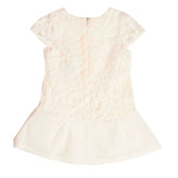SHE.VER CHIC Flippy Dress Size 6M Ivory Embroidered Short Sleeve Crew Neck gallery photo number 2