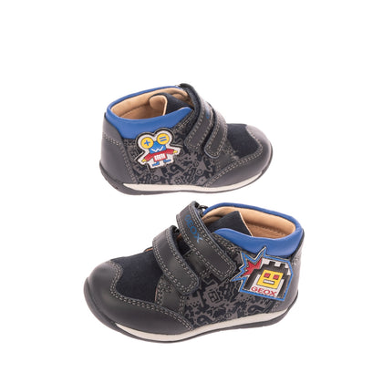 GEOX RESPIRA Baby Leather Sneakers Size 20 UK 3.5 US 4.5 Patterned Breathable gallery photo number 1