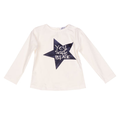 PATRIZIA PEPE T-Shirt Top Size 18M Coated Star Long Sleeve Round Neck gallery photo number 1