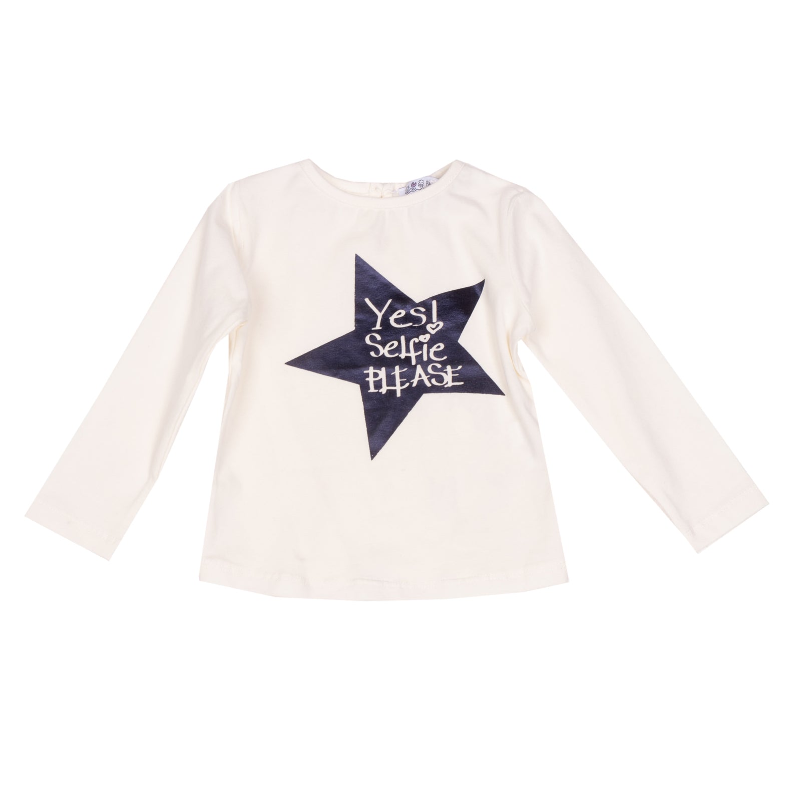 PATRIZIA PEPE T-Shirt Top Size 18M Coated Star Long Sleeve Round Neck gallery main photo