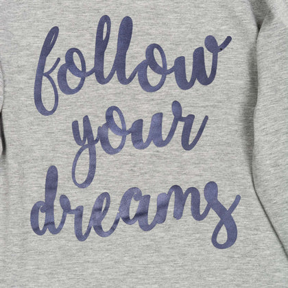 PATRIZIA PEPE Kids T-Shirt Top Size TA / 18Y Melange Coated 'Follow Your Dreams' gallery photo number 3