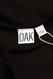 OAK Rayon Shift Dress Size 2  -  M Black Draped Dipped Hem Sleeveless Round Neck gallery photo number 6
