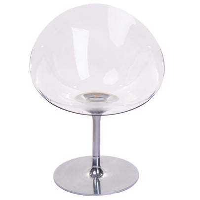 RRP €480 KARTELL EROS With S+ARCK Swivel Armchair Transparent Made in Italy