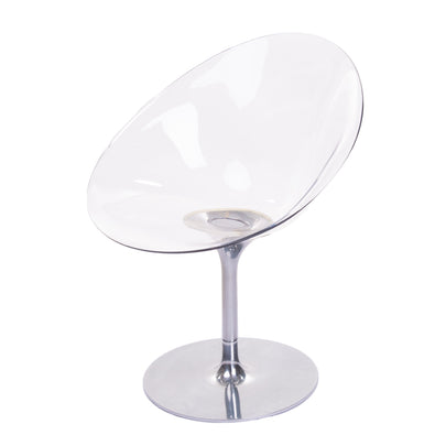 RRP €480 KARTELL EROS With S+ARCK Swivel Armchair Transparent Made in Italy
