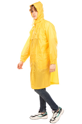 ASPESI NORD Raincoat Size M Lightweight Hooded Adjustable Length Funnel Neck gallery photo number 4