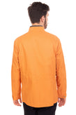 JEAN BIANI Jacket Size 52 / XL Orange Partly Lined Full Zip Stand-Up Collar gallery photo number 4