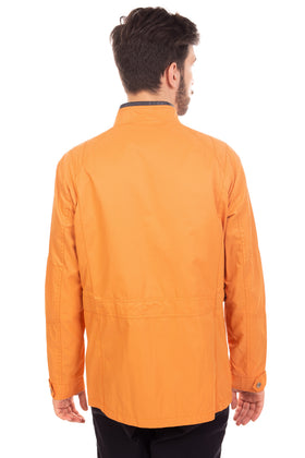 JEAN BIANI Jacket Size 52 / XL Orange Partly Lined Full Zip Stand-Up Collar gallery photo number 4