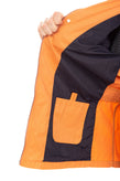 JEAN BIANI Jacket Size 52 / XL Orange Partly Lined Full Zip Stand-Up Collar gallery photo number 6