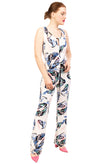 RRP €175 PARAKIAN Jersey Jumpsuit Size 38 / M Patterned Sleeveless Made in Italy gallery photo number 2