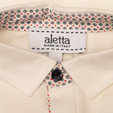 ALETTA Polo Shirt Size 6M / 68CM Patterned Trim Dipped Hem Made in Italy gallery photo number 4