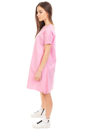 RRP €230 M BY MAIOCCI Trapeze Dress Size 38 / S Pink Short Sleeve  Crew Neck gallery photo number 2