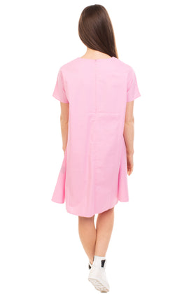 RRP€230 M BY MAIOCCI Trapeze Dress Size 42 / L Pink Knee Length Crew Neck gallery photo number 3