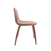 RRP €455 GUBI 2D Dining Chair Wood Base Brown Designed By Komplot gallery photo number 3
