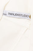 RRP€115 PIANURASTUDIO Cady Trousers Size 46 / XL Stretch White Low Waist Zip Fly gallery photo number 6