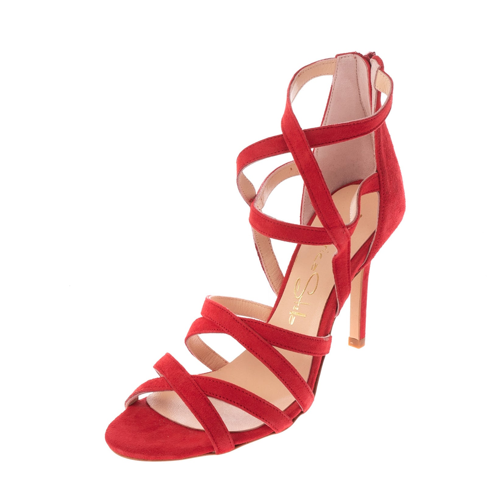 RRP €175 FEDERICA STELLA Leather Strappy Sandals EU 38 UK 5 US 8 gallery main photo